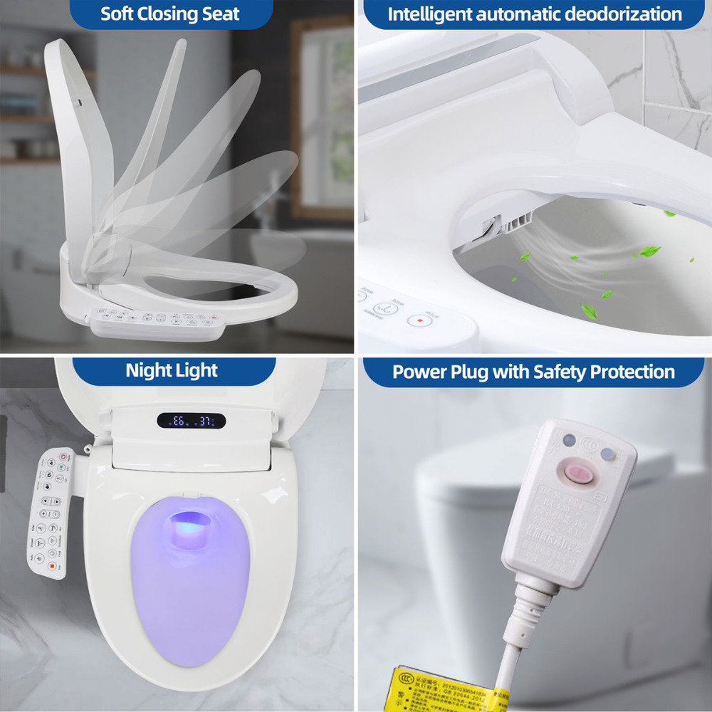 Intelligent Bidet Seat – Heated Seat, Warm Water Wash,  Self-Cleaning Nozzle