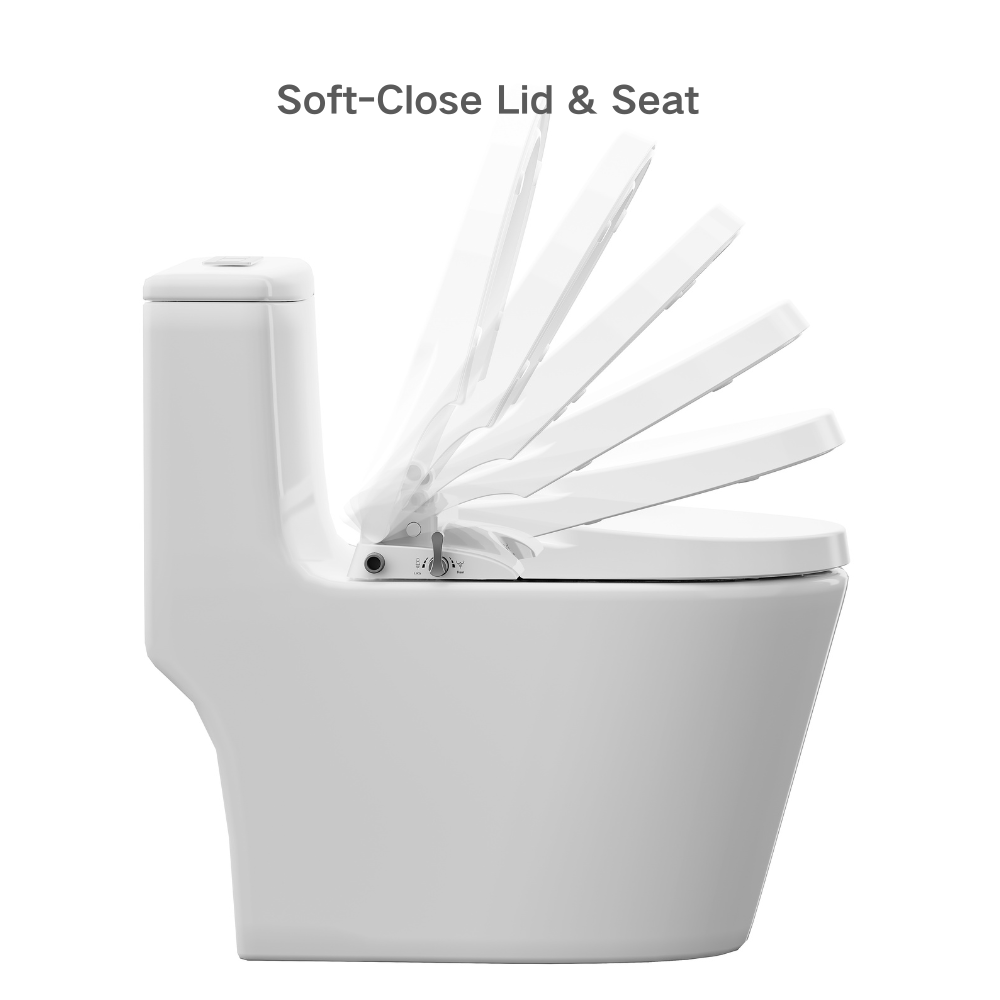 Non-Electric Bidet Seat with Soft-Close Lid