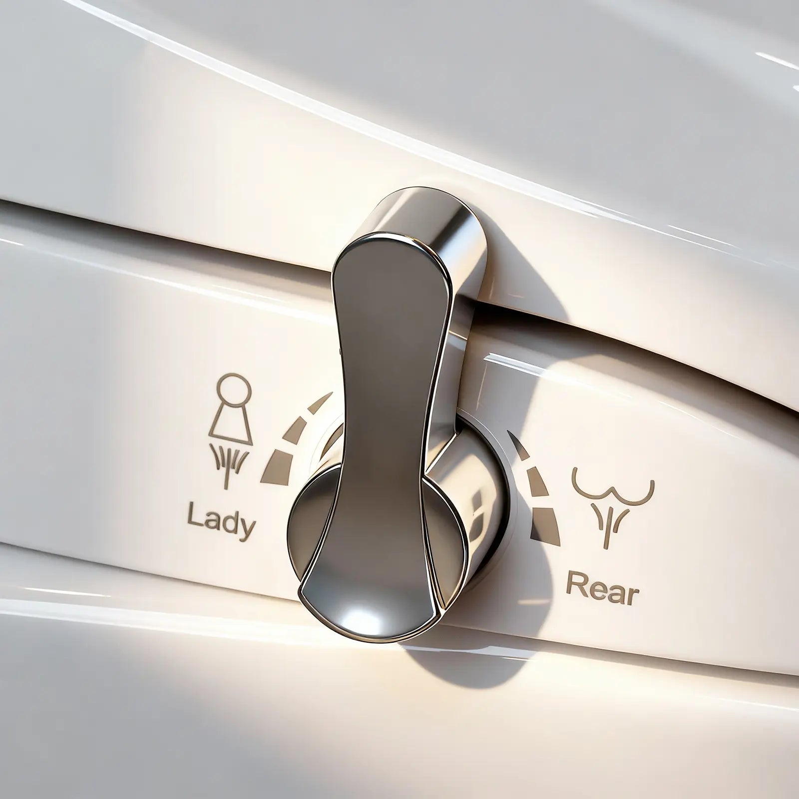 Easily switch between frontwash and rear wash with a simple turn of the dial for precise, hygienic cleaning.