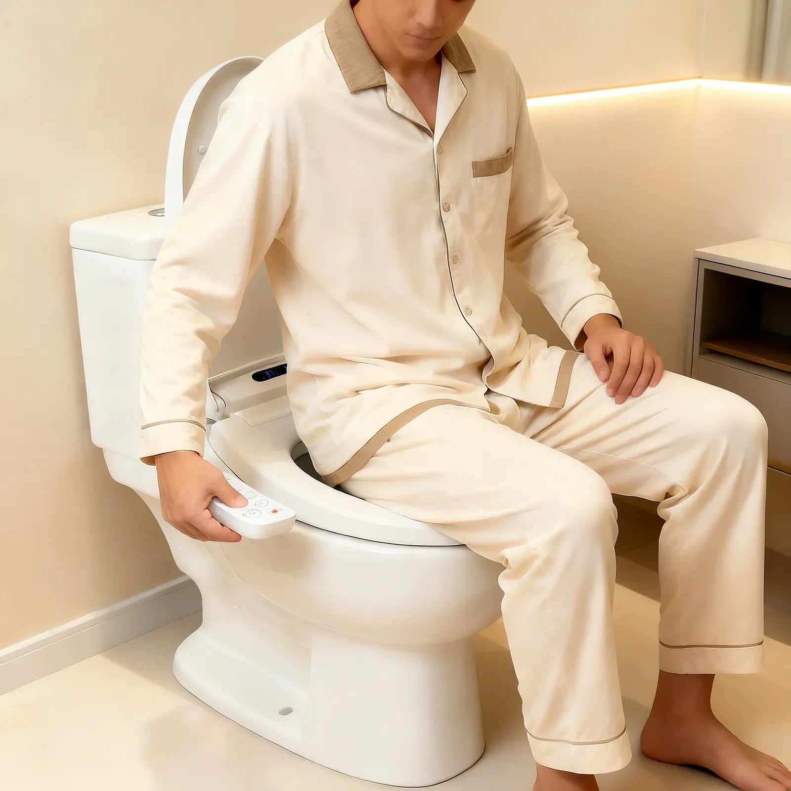 electric bidet seat side control panel with adjustable functions