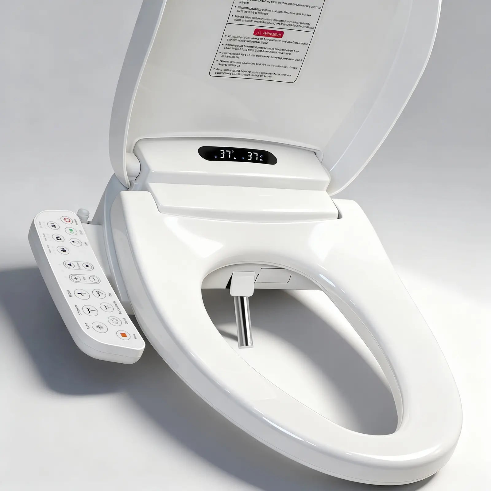 An intelligent smart bidet seat that combines cutting-edge technology with refined comfort for a premium bathroom experience.